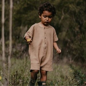 The Simple Folk Waffle Short Jumpsuit 4-5 YRS